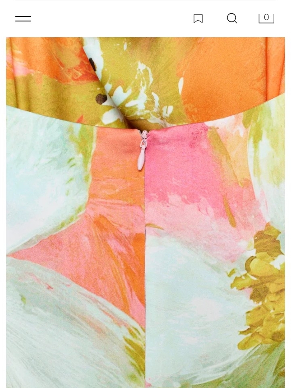 Zara Pink & Yellow Backless Halter Midi Dress - Picture 12 of 12